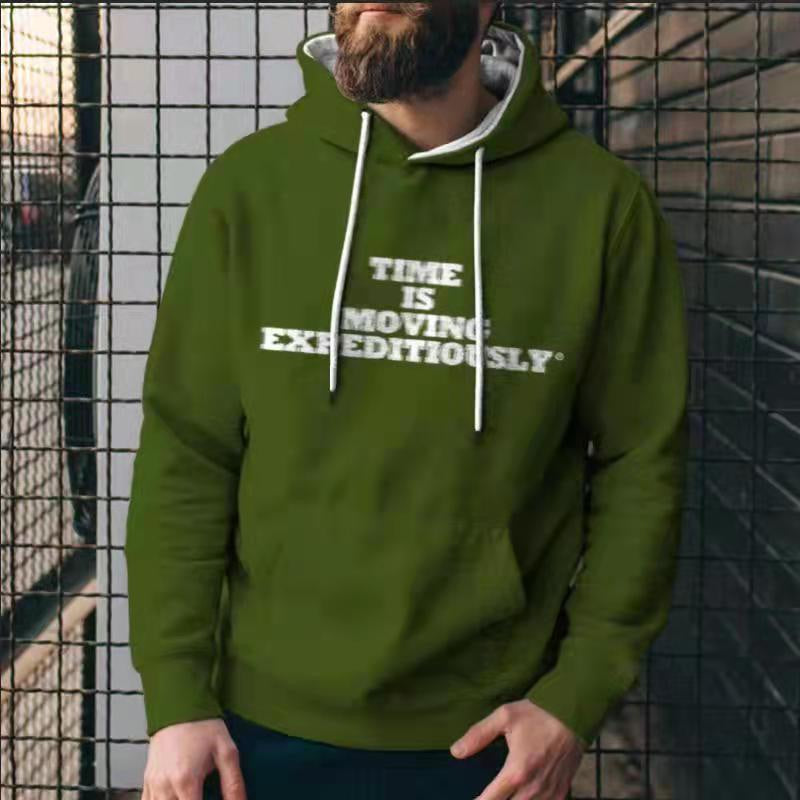 Fashion Solid Color Men'S Casual Hoodies Sweatshirts